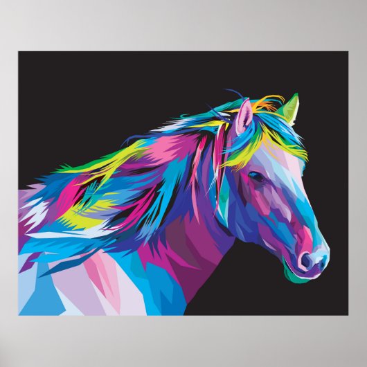 Poster Cheval pop art (Devant)