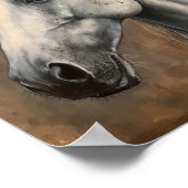 Poster Cheval portant une couronne florale (Coin)