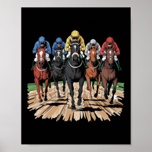 Poster Cheval Racer Jockey Racer Der