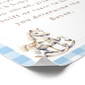 Poster Cheval Rocheux Devinez Le Baby shower Alimentaire  (Coin)