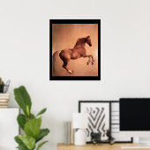 POSTER CHEVAL ROUGE (Bureau à domicile)