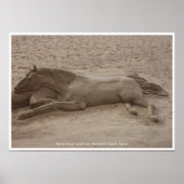 Poster Cheval Sable Sculpture Imprimer (Devant)