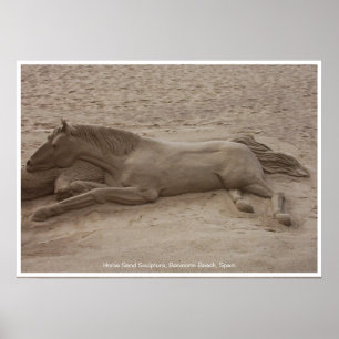 Poster Cheval Sable Sculpture Imprimer