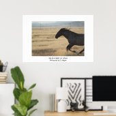 POSTER CHEVAL SAUVAGE PERSONNALISABLE DE L'UTAH PHOTOGRAP (Bureau à domicile)