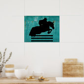 Poster Cheval Show Chasseur Jumper Silhouette (Cuisine)