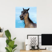 Poster Cheval souriant (Bureau à domicile)