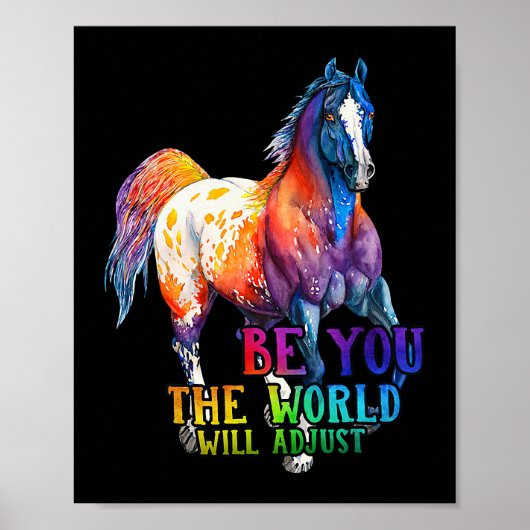 Poster Cheval Soyez Vous Le Monde Ajustera (Devant)