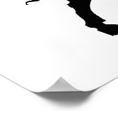 Poster Cheval Sur Les Jambes Arrière Silhouette (Coin)