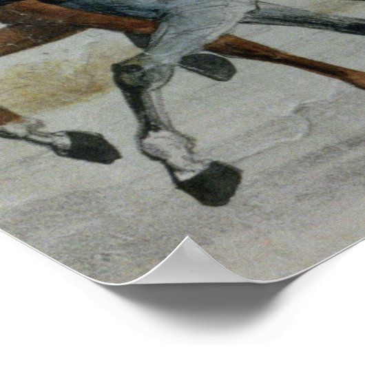 Poster Cheval traîné (Coin)