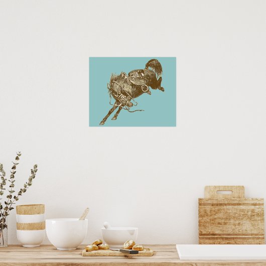 Poster Cheval vintage (Cuisine)
