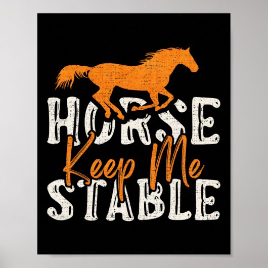 Poster Cheval vintage Gardez-moi stable (Devant)