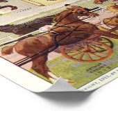 Poster Cheval vintage Imprimer Diverses races 1912 (Coin)