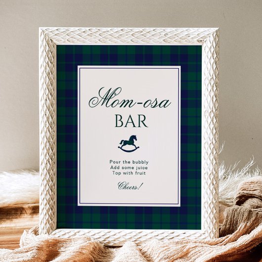 Poster Cheval vintage Plaid Momosa bar