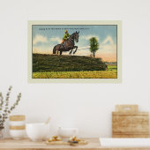 Poster Cheval vintage Saut Aikin SC (Cuisine)