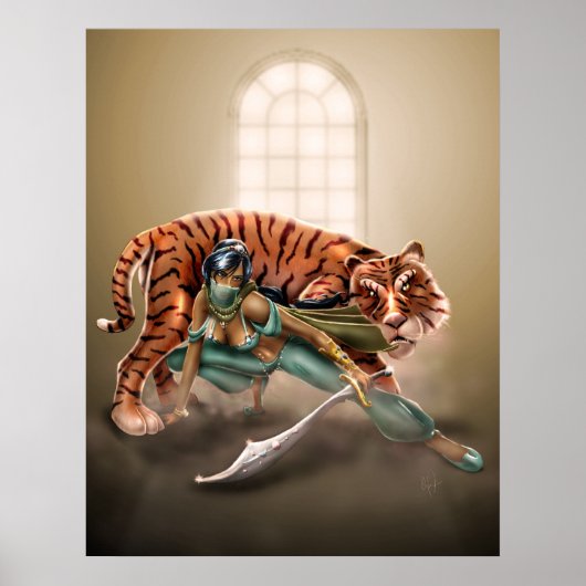 Poster Chevalier arabe (Devant)