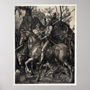 Poster Chevalier d'Albrecht Dürer, mort et le diable