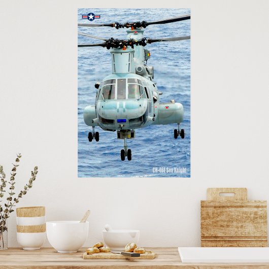 POSTER CHEVALIER DE MER CH-46E (Cuisine)