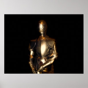 Poster Chevalier en armure brillante