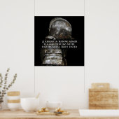 Poster Chevalier en armure brillante - motivation du guer (Cuisine)
