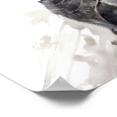 Poster Chevalier enchanteur en noir et blanc - Vue latéra (Coin)