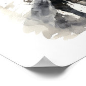 Poster Chevalier épique avec épée - Noir et blanc étonnan (Coin)