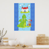 Poster Chevalier et dragon (Cuisine)