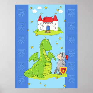 Poster Chevalier et dragon