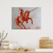 POSTER CHEVALIER FLORENTIN À CHEVAL (Cuisine)