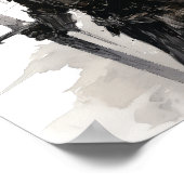 Poster Chevalier galant en action - Noir frappant et blan (Coin)