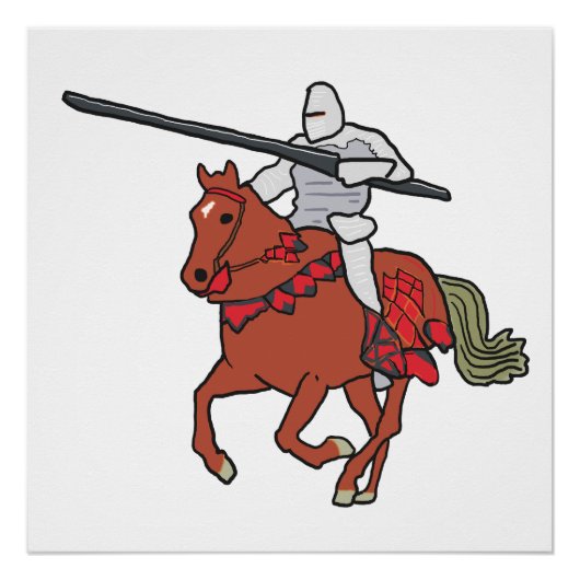 Poster Chevalier jouteur (Devant)