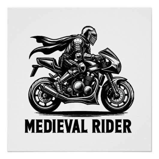 Poster chevalier médiéval (Devant)
