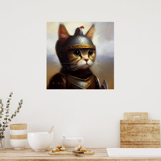 Poster Chevalier médiéval (Cuisine)