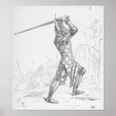 Poster Chevalier médiéval (Devant)