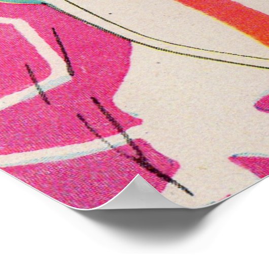 Poster chevalier médiéval à cheval (Coin)