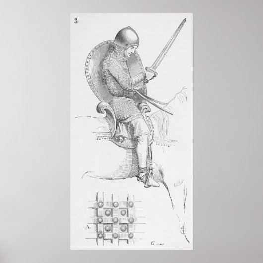 Poster Chevalier monté (Devant)