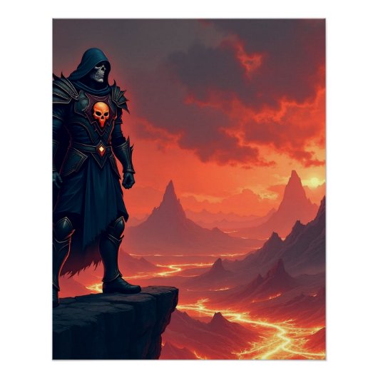 Poster Chevalier noir de flamme (Devant)
