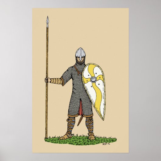 Poster Chevalier normand médiéval vers 1066 (Devant)