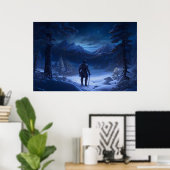 Poster Chevalier Pensif de la Wonderland d'hiver (Bureau à domicile)