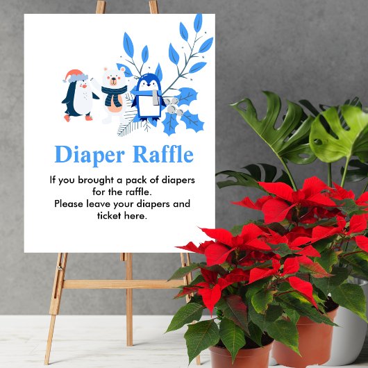 Poster Chevalier Raffle Hiver Willaume Ours polaire Pengu