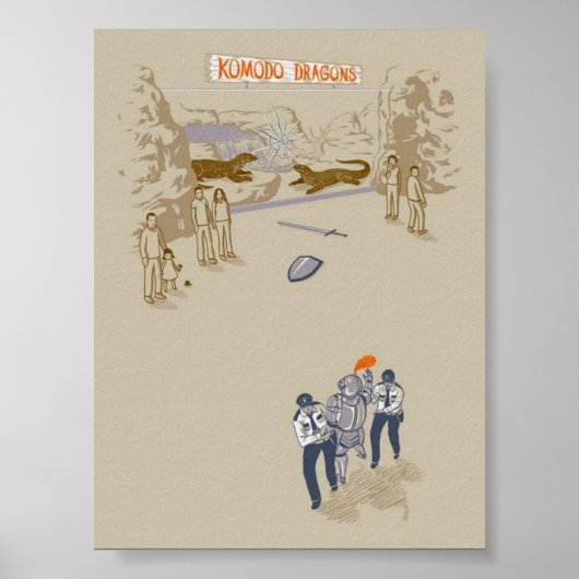 Poster Chevaliers et Dragons (Devant)