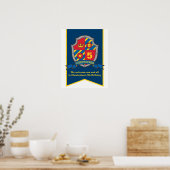 Poster Chevaliers garçons 5e anniversaire heraldry shield (Cuisine)