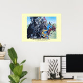 Poster chevaliers médiévaux jouant sur l'art historique d (Bureau à domicile)