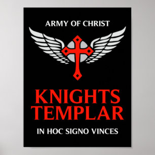 Poster Chevaliers Templiers Insigne personnalisé unique