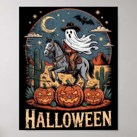 Poster Chevauchée fantôme Halloween Saison (Devant)