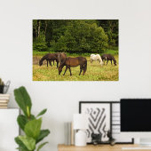 Poster Chevaux (Bureau à domicile)