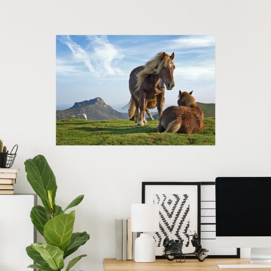 Poster Chevaux (Bureau à domicile)