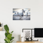 Poster Chevaux blancs (Bureau à domicile)