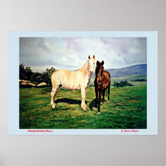 Poster Chevaux/Cabalos/Horses (Devant)