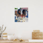Poster Chevaux Clydesdale (Cuisine)