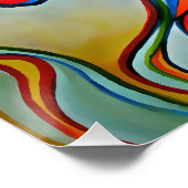 Poster Chevaux colorés Art Abstrait (Coin)